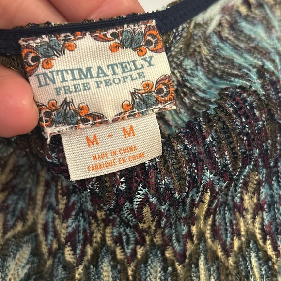 Free People Missoni Print Fabric Long Cami Top-M - Picture 4 of 7